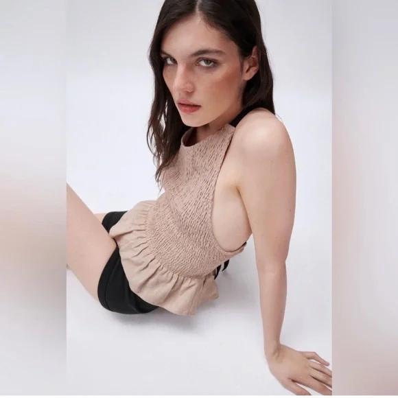 ELASTICIZED RUSTIC TOP
BEIGE - REF. 9878/087 - Picture 10 of 12